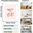 thumbnail image 2 of Pink Coquette Wall Art Prints Set of 4 Preppy Coquette Room Decor Aesthetic Pink Cherry Wall Decor Posters for Bedroom Bathroom Dorm - 10x8Inch (Unframed), 2 of 7