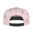thumbnail image 2 of Kdxio Rabbit And Peach Print Snapback Hat for Men Women,Adjustable Baseball Cap, 2 of 7