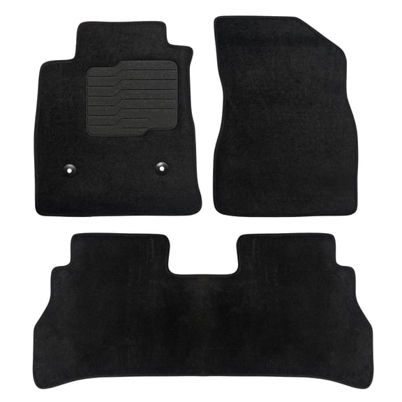 Carpet Floor Mats for 2024 to 2026 Chevrolet Trax and Buick Envista, Front and Rear, Black