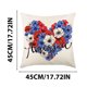 thumbnail image 5 of Xihbxyly Funda de Cojín Del Día de La Independencia: Diseño de Bandera Estadounidense Patriótica, Rojo, Blanco y Azul, Mezcla de Algodón y Lino, 45 X 45 Cm, Cojín Decorativo para Sofá, Cama y Camping, 5 of 7