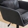 thumbnail image 5 of New Home Office Desk Chair Comfy , Adjustable Rolling Swivel Computer Task Chair for Study,Makeup,Office,Bedroom,PU Leather,Black, 5 of 9