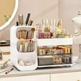 thumbnail image 1 of Organizador de maquillaje KQJS con cajones de gran capacidad blanco, 1 of 8