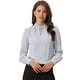 thumbnail image 1 of Dde San Patricio profesional Blusas de gade manlarcon cuello alto elegante pamujer  Violeta-gris M, 1 of 6