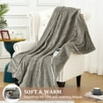 thumbnail image 2 of Heated Blanket Electric Throw - Fast Heating Throw Blanket 10 Heating Levels & 1-10H Auto Off Machine Washable Striped Flannel Electric Heated Blanket Throw,72"x84",Khaki, 2 of 7
