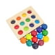 thumbnail image 1 of Bolas de madera de arcoíris con bandeja, juguete de madera para combinar los colores del arcoíris, promueve la coordinación mano-ojo para la educación, 1 of 9