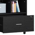 thumbnail image 6 of Dextrus Large Lateral File Cabinet with Lock, 1 Drawer Mobile File Cabinet for Printer Stand, Black, 6 of 7