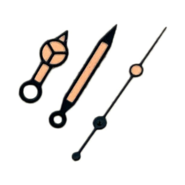 Juego de manecillas luminosas para reloj, piezas de modificación, elegantes, accesorios de repuesto para bricolaje naranja