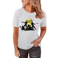 thumbnail image 2 of Gibobby Casual Playera de Manga Corta para Mujer Camiseta con corazón béisbol para mujer Camiseta con corazón béisbol con gráfico para mujer Ropa(Blanco,M), 2 of 3