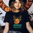 thumbnail image 3 of Jingle Beats Shirt | Funny Reindeer with Headphones Graphic Tee | Unisex Casual T-Shirt, Light Pink, Size 2XL, 3 of 6
