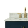 thumbnail image 4 of Ariel Taylor 37 In. Left Offset Single Oval Sink Vanity With Carrara White Marble 0.75In Countertop In Midnight Blue, 4 of 11