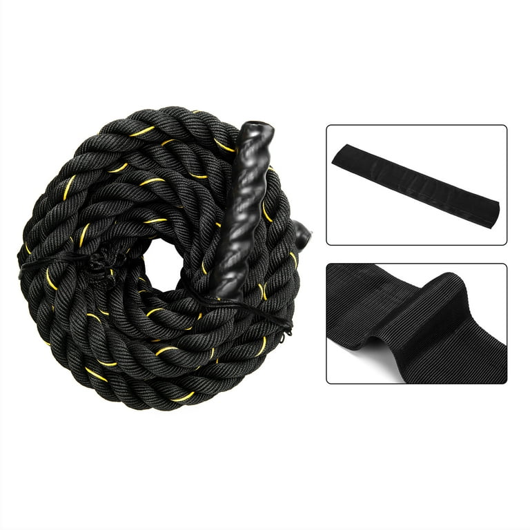 Body Sport Training Rope – Thick Battle Rope for Home or Gym Use, Long  Durable Workout Rope – Made with Super-Strong Poly-Twine – Stands Up to