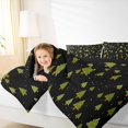 thumbnail image 4 of Feelyou Merry Christmas King Size Comforter Sets, Cartoon Green Tree Bedding Comforter Set, Kids Teens Boys Girls Reversible Bedding Set, Microfiber Bedroom Decor, 3pcs, 4 of 8
