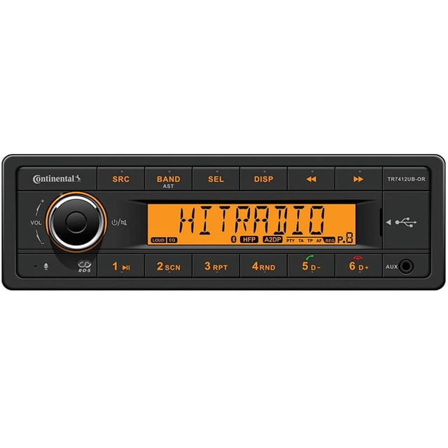 Continental TR7412UB-OR estéreo con AM/FM/BT/USB de 12 V