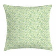 thumbnail image 1 of Green and White Throw Pillow Cushion Cover, Watercolor Style Leaves Plants Ecology Environment Theme, Decorative Square Accent Pillow Case, 20 X 20 Inches, Lime Green and Yellow Green, by Ambesonne, 1 of 2
