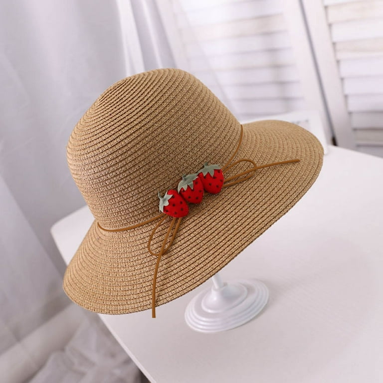 GDREDA Sunhat Women Sunscreen Cute Beach Sun Hat Visor Basin Hat Fisherman  Hat Adult Khaki,One Size 