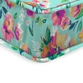 thumbnail image 6 of Jordan Manufacturing 22.5" x 22.5" Camryn Vibrant Aqua Floral Square Outdoor Deep Seat Cushion with Ties and Welt, 6 of 9