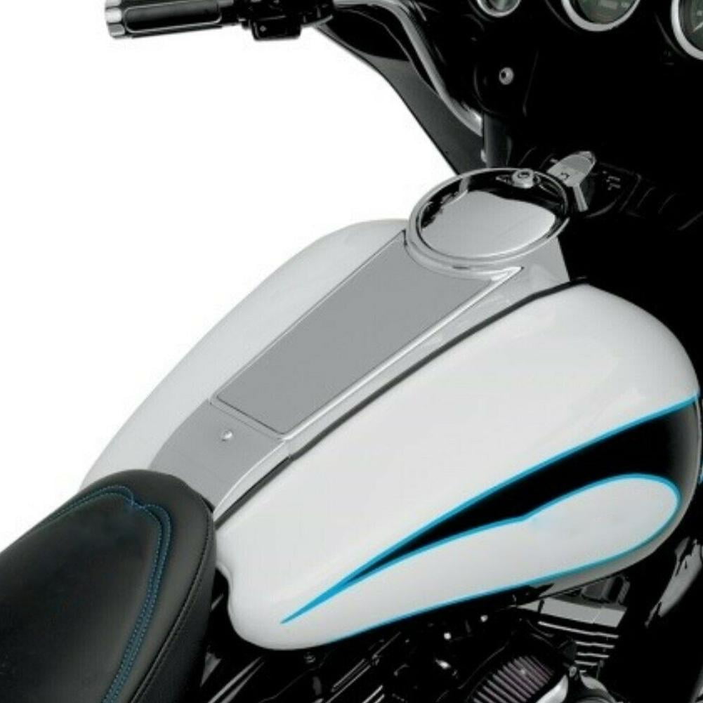 Motorcycle Dash Extension Panel Drag Fuel Tank Cover Fit for FLTR FLTCU I FLHT Silver Dash Panel