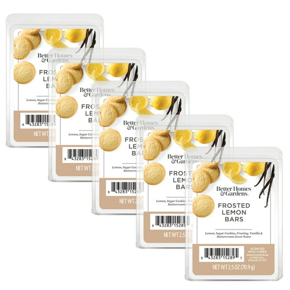 Frosted Lemon Bars Scented Wax Melts, Better Homes & Gardens, 2.5 oz (5-Pack)