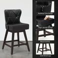 thumbnail image 5 of Dycanpo 26" Swivel Bar Stool Set of 2 with Upholstered Back, for Home Kitchen, Black, 5 of 7