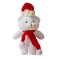 thumbnail image 2 of Adorno de oso de peluche navideño, oso de peluche, decoración del hogar, figura de peluche de dibujos animados bufanda roja de oso blanco, 2 of 8