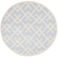 thumbnail image 2 of Safavieh Dhurries Brianna Geometric Area Rug, Light Blue/Ivory, 6' x 6' Round, 2 of 8