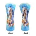 thumbnail image 5 of Uorisanigo Golf Headcovers 3PCS Premium Leather Waterproof Western Horse Driver Fairway(FW) Wood Hybrid(UT) for Extra Club Protection, Golf Driver Fairway Hybrid Head Cover, 5 of 7
