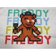 thumbnail image 5 of Five Nights at Freddy's Pixelated Freddy Bear Youth White Graphic Tee-Medium, 5 of 6