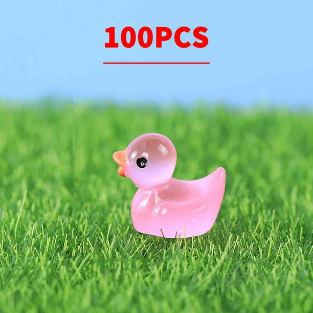 100 Figuras de Resina de Patito Luminoso de Colores
