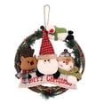 thumbnail image 1 of Santa Snowman Xmas Decorations Handcrafted Cartoon Plush Doll Pendants for Room Display, 1 of 5