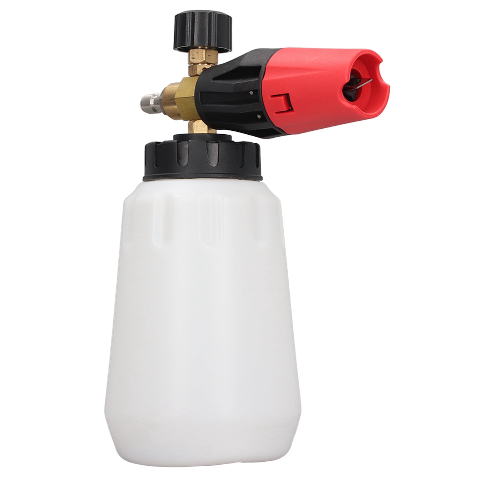 Rupoun Pressure Washer Foam Cannon Wide Neck Adjustable Nozzle Foam Gun for Car Washing 1/4 Inch Quick Connect Type Brass and PC Material 3600 PSI High Pressure Cleaning Tool Attachment