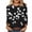 Black-20, variant on Perfectbot Women's Long Sleeve Crew Neck T-Shirt Floral Print Casual Comfortable Daily Top Tee