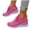 65#Hot Pink, variant on Wedge Heel Sneakers for Women Sparkly Rhinestone Breathable Lace Up Walking Shoes Non Slip Casual Sneakers Dressy