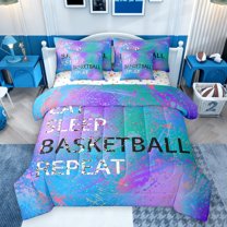 Castle Fairy 7-Piece Basketball Full Bedding Comforter Set