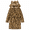 Brown Leopard, variant on Girls Hooded Flannel Bathrobe with Embroidered Cat Design, Soft Kids Robe, Pink Leopard, Size 10Y