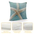 thumbnail image 4 of Creowell Nautical Starfish Throw Pillow Covers Vintage Star Blue Sea Beach Coastal Cushion Cover for Bedroom Living Room Sofa Decorative Pillowcase Square Pillowcase, 4 of 5