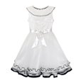 thumbnail image 2 of Girls Dress White Ruffle Collar Lace First Communion Pageant 8 Years, 2 of 7