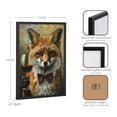 thumbnail image 6 of Kate and Laurel Traditional Fox Wine Tasting Framed Wall Art by The Creative Bunch Studio, 12x16 Black, Cute Fox Wine Art for Wall, 6 of 7