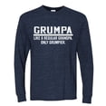 thumbnail image 2 of Wild Bobby,Grumpa Like A Regular Grandpa Only Grumpier, Father's Day, Men Long Sleeve Shirt, Vintage Heather Navy, X-Large, 2 of 3