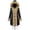 Khaki-18, variant on HTNBO Winter Coats for Women Puffer Jacket Lady Warm Thicken Long Parka Fall Spring Overcoat