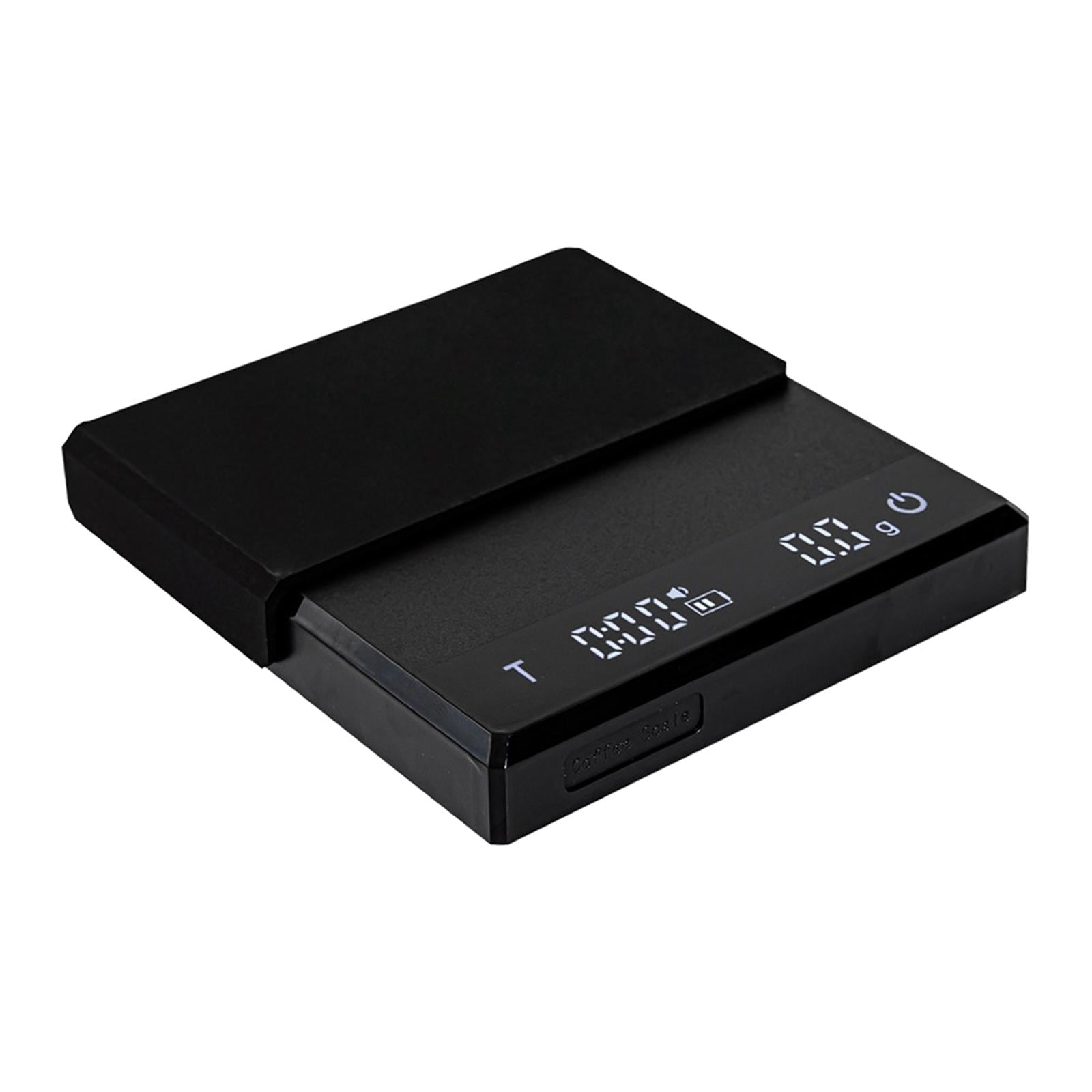 Fiocias Coffee Scale with Timer Touch Use Led Display USB Rechargeable Kitchen Scale for Black