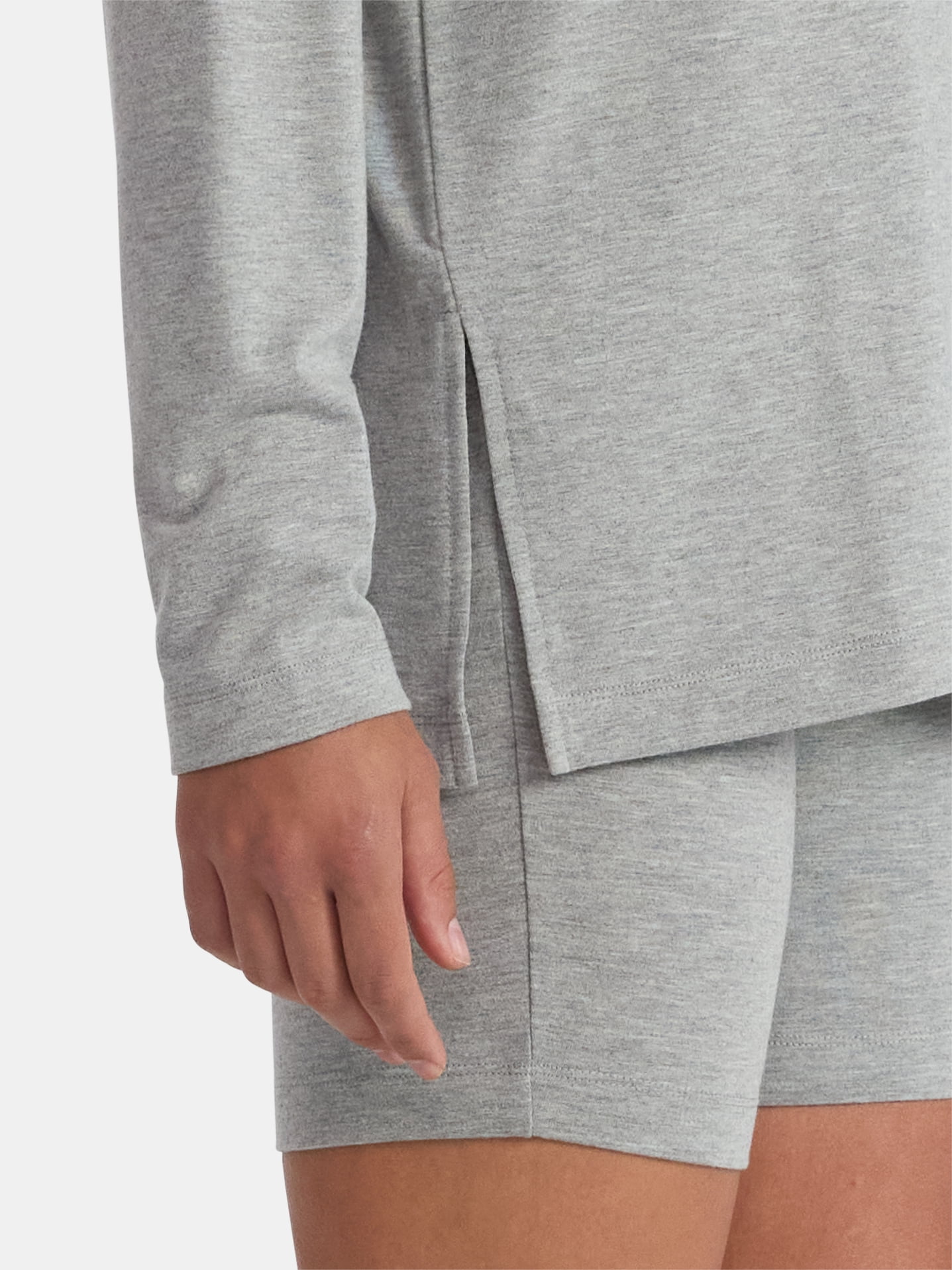 Lissome Women’s Super Soft Jersey Knit Long Sleeve Sleep Top and Shorts Pajama Set, 2-Piece, Sizes S-3X