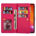 thumbnail image 5 of Allytechgroup Wallet Case for iPhone 16 Plus, Glitter Leather Stand Multiple Cards Holder Hand Wrist Flip Folio Cover Stand Shockproof Full Body Protective for iPhone 16 Plus, Rose, 5 of 9