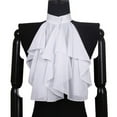 thumbnail image 4 of Women White Chiffons Jabot Tie with Ruffled Victorian Colonial Neckwear False Collar for Formal Event and Performances, 4 of 7