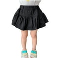 thumbnail image 3 of Girls Stretchy Skort, Summer Pleated Ruffle Tennis Skirt with Shorts Flowy Casual Skirts Summer Skirts Black 9Y, 3 of 5