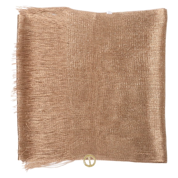 OUNONA Metallic Evening Dress Wrap for Women with Decorative Buckle, Elegant Golden Shawl Scarf Accessory