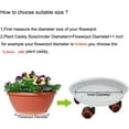 thumbnail image 4 of DEWEL Plant Caddy with Wheels Indoor Outdoor Round Plant Stand Dolly with Caster Wheels Clear Garden Shop Plant Saucer Tray for Home Inner Dia 10in, 4 of 6
