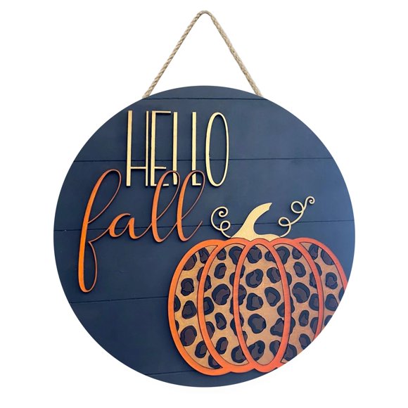 TIELUTT 1 PCS Front Door Welcome Hanging Sign Plaque Fall Door Porch Sign Pictures for Dining Room Wall Vanity for Women with Table Guest Room Decorations for Home Elegant Door Sign Hanger for Front D