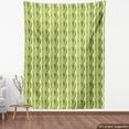thumbnail image 3 of Ambesonne Retro Fabric by the Yard Upholstery, Digital Leaf Floral Lines, 5 Yards, Green, 3 of 4