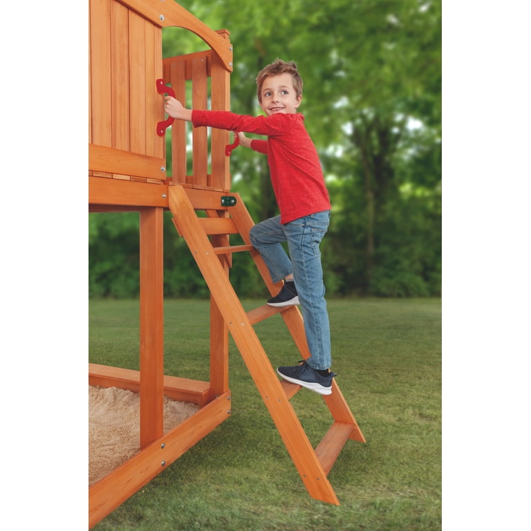 Creative Cedar Designs Timber Valley Wooden Playset with Wooden