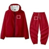 Unisex Squid Game Cosplay Costume Sweatshirts and Sweatpants 2 Piece Outfit 001 456 067 Long Sleeve Tracksuit Jacket Sets